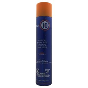 Miracle Super Hold Finishing Hairspray Plus Keratin by Its A 10 for Unisex - 10 oz Hair Spray