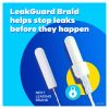 Pearl Tampons, with LeakGuard Braid, Super Absorbency, Unscented, 36 Count
